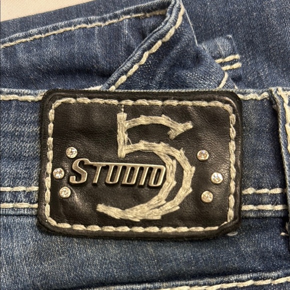 Studio Blue Boot Cut Jeans with Embroidered‎ Design - Picture 11 of 11